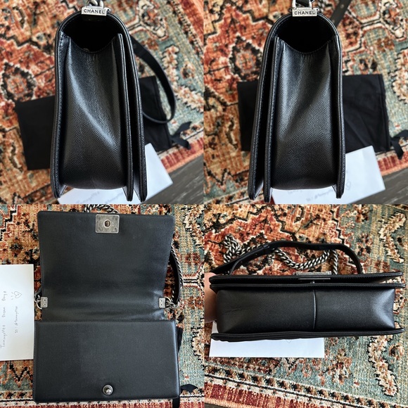 SOLD**Chanel Boy Chevron New Medium Caviar Flap Bag - Picture 6 of 11